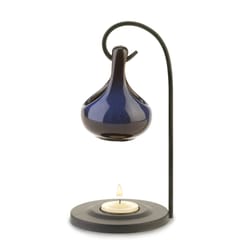 Fragrance Foundry 7.625 in. H X 4 in. L Blue Ceramic Dollop Oil Warmer