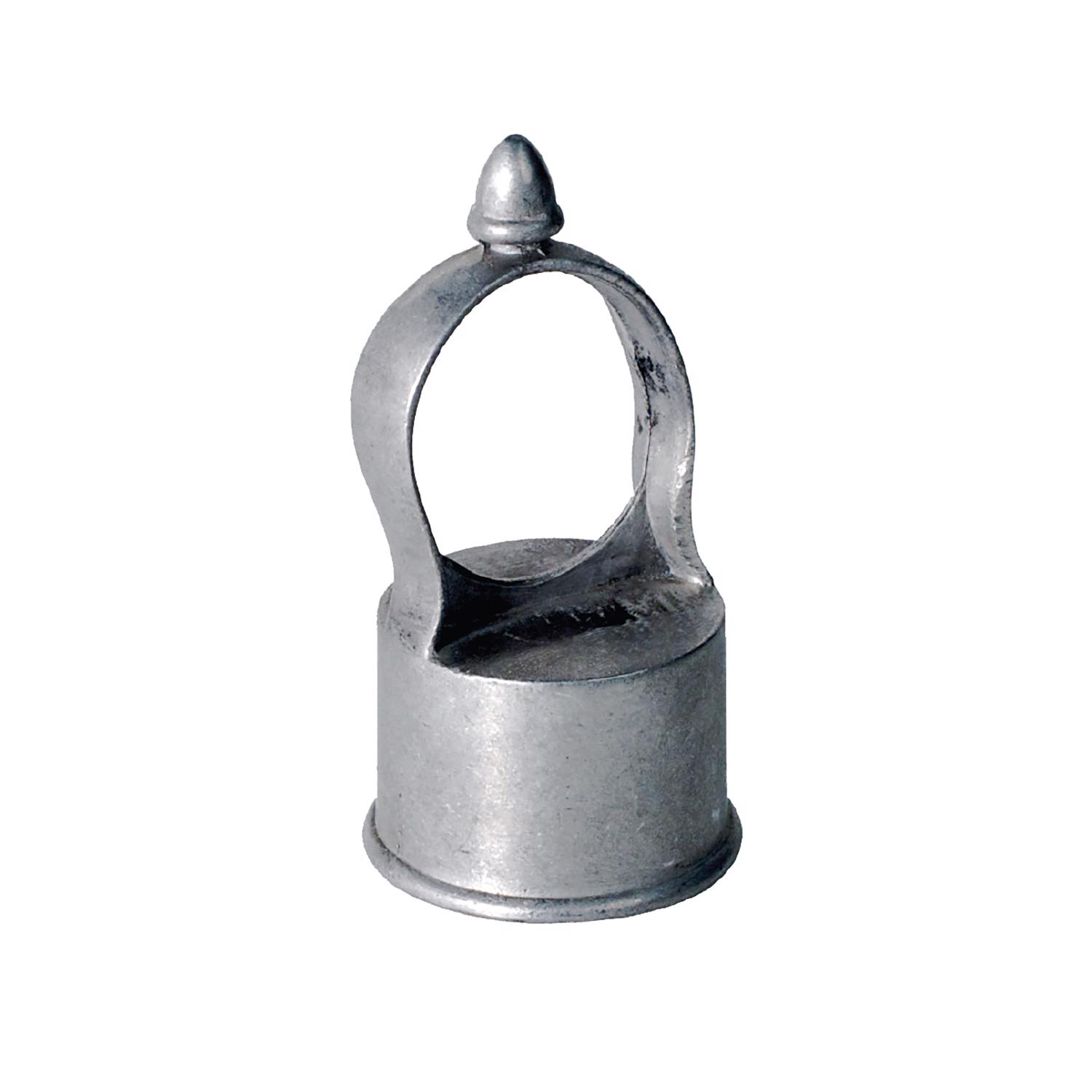 Chain Link Fence 6.625 Black Powder-Coated Round Dome External Fence Post Cap Pressed Steel
