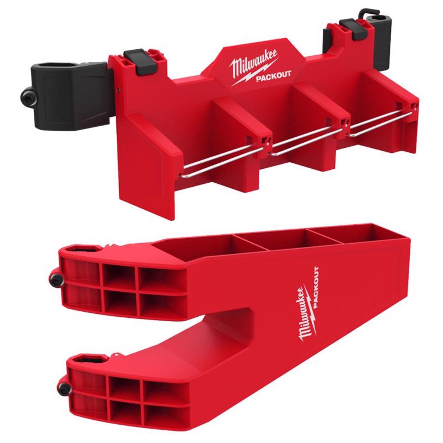 Milwaukee Packout Tool Box Attachment Long Tool Holder Tool Rack Black/Red