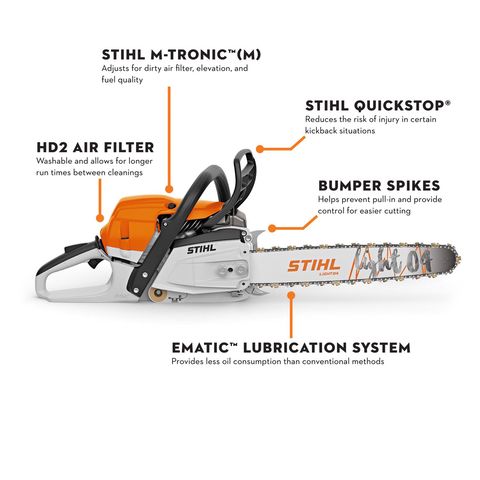 STIHL MS 261 C-M 18 in. 50.2 cc Gas Chainsaw Mfr# 11412000676