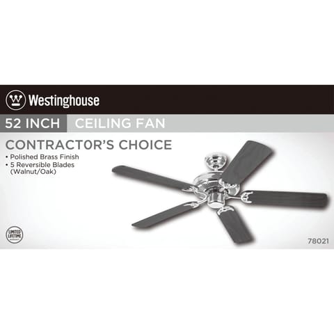 Westinghouse Contractor's Choice 52 in. Polished Brass Brown