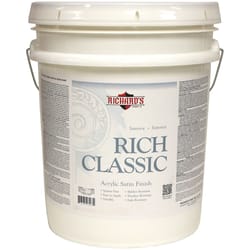 Richard's Paint Rich Classic Satin Tint Base Interior/Exterior Paint Exterior and Interior 5 gal