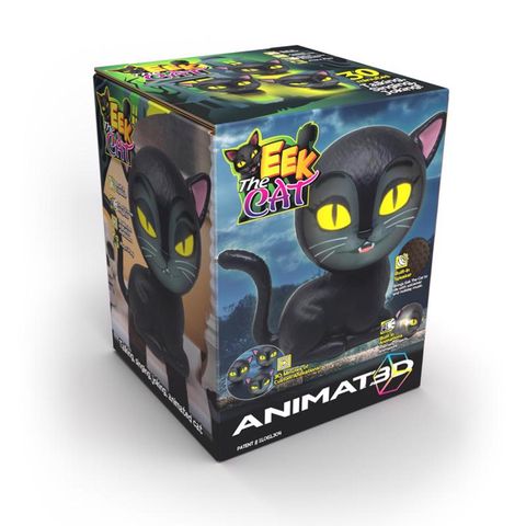 Mindscope Eek the Cat 8 in. Talking Animated Halloween Decor Mfr