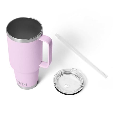 YETI Rambler 42 oz Cherry Blossom BPA Free Straw Mug Mfr