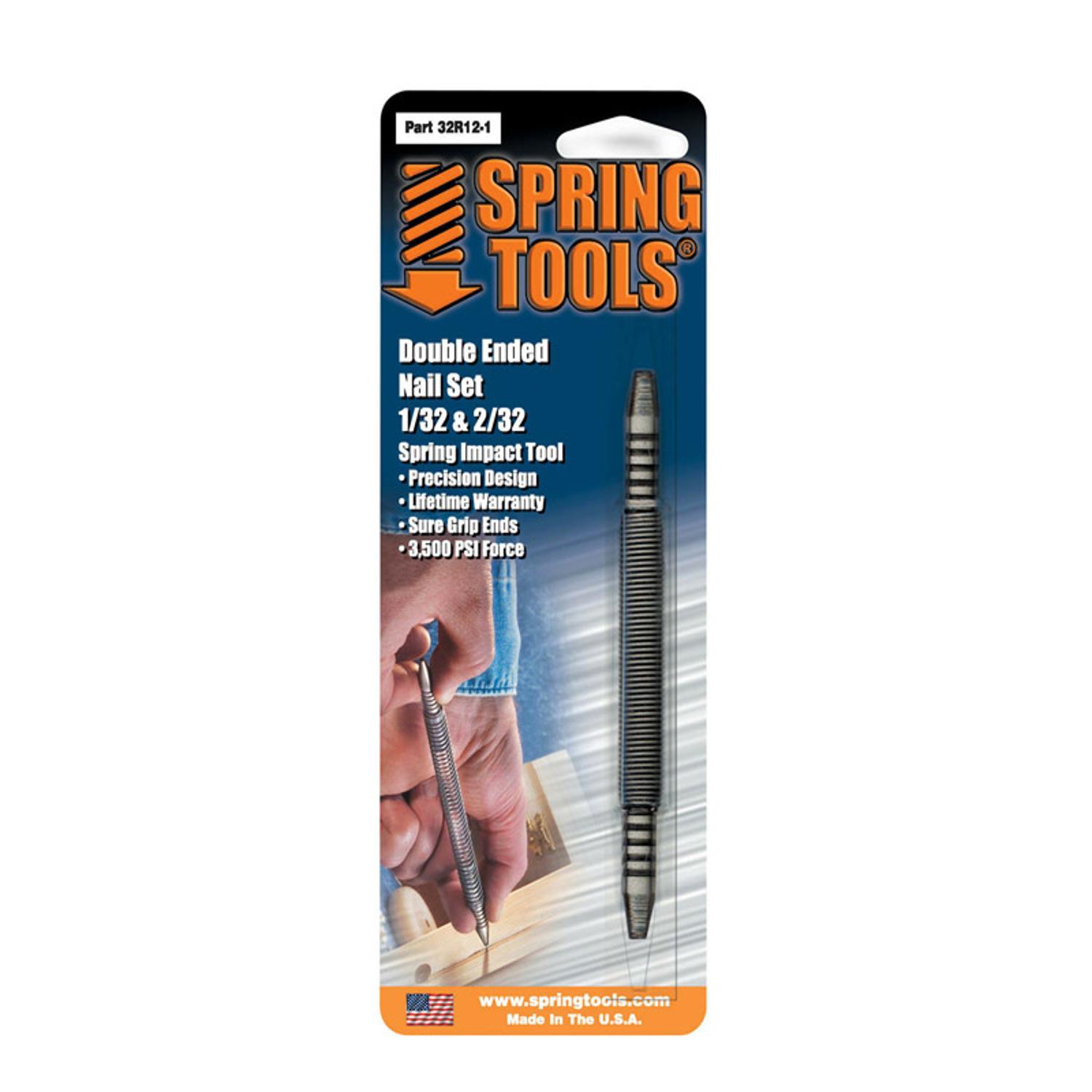 Spring Tools 1/32 and 2/32 in. Double-Ended Nail Set 1 pc Mfr