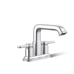Kohler Envelu Polished Chrome Modern Centerset Bathroom Sink Faucet 4 in.
