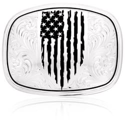Montana Silversmiths American Made Strength Silver Belt Buckle