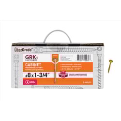 GRK Fasteners No. 8 X 1-3/4 in. L Star Coated W-Cut Cabinet Screws 2000 pk