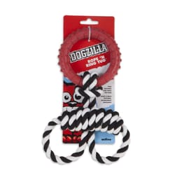 Dogzilla For Dog Multicolored Rubber Rope 'N Ring Tug Dog Toy Medium 1 pk