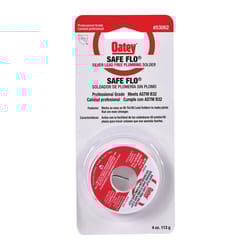 Oatey Safe-Flo 4 oz Lead-Free Plumbing Wire Solder Silver-Bearing 50/50 1 pc