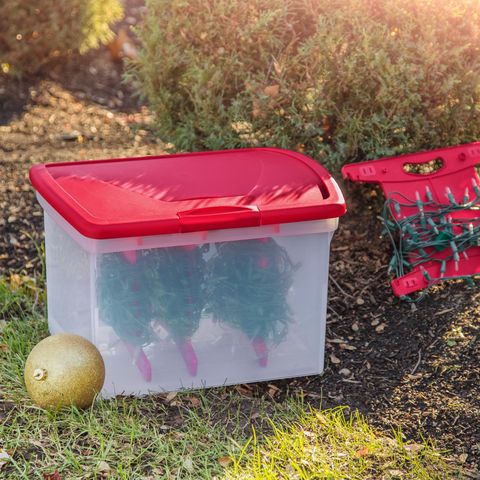 Sterilite Clear/Red Light Storage Bag 12.38 in. H X 18.38 in. W X