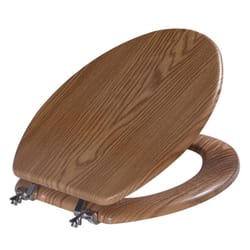 Oakbrook Collection Sheridan Elongated Oak Polypropylene Toilet Seat