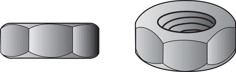 59557 8-32 in. Stainless Steel Hex Nut & Machine Screw -