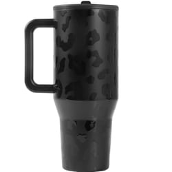 Hydrojug 40 oz Black Leopard Travel Tumbler
