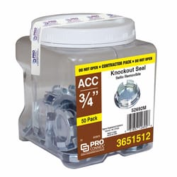 Sigma Electric ProConnex Round Zinc-Plated Steel 0.31 in. H X 1.15 in. W Knockout Seal