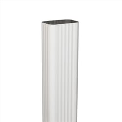 Amerimax 2 in. H X 3 in. W X 120 in. L White Aluminum Rectangular Downspout