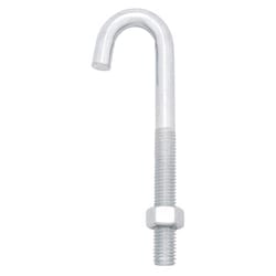 Hampton Small Zinc-Plated Silver Zinc 1.5625 in. L J-Bolt 325 lb 1 pk