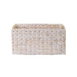 Zenna Hmoe 6 in. L X 12 in. W X 9 in. H White Woven Basket