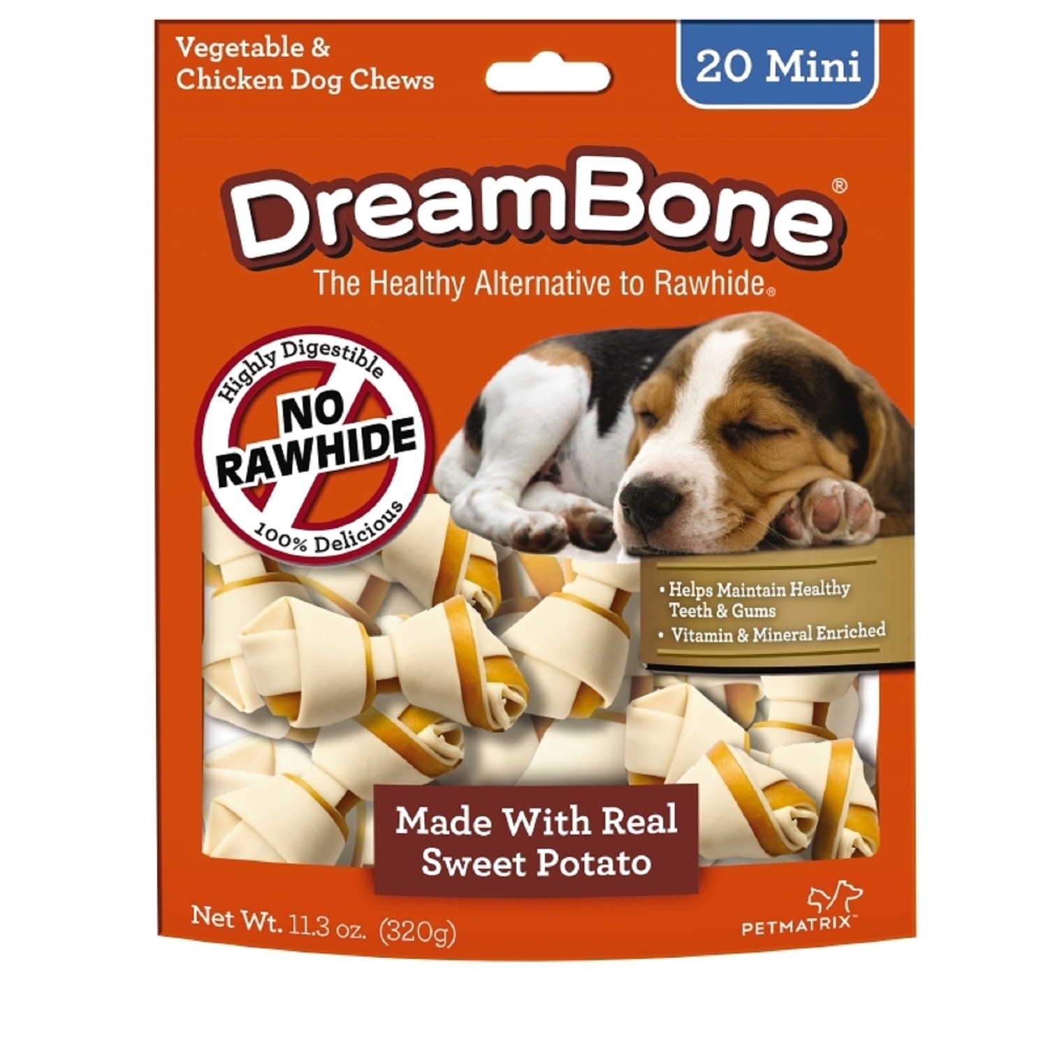 DreamBone Chicken/Sweet Potato Chews For Dogs 11.3 oz 24 pk