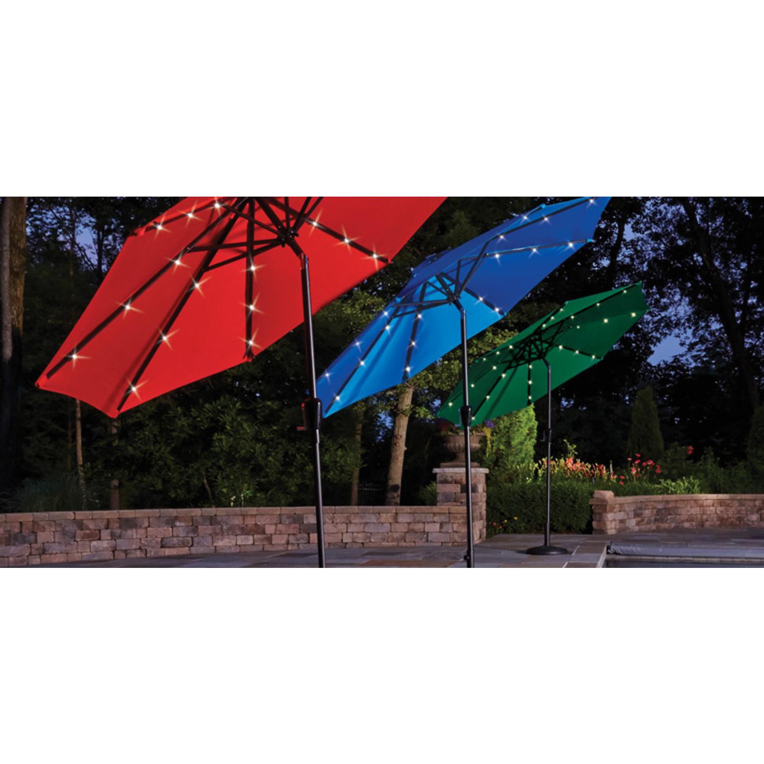 living accents s0um386pal octagon patio umbrella 9' Crank Auto Tilt Essential Fiberglass or retractable canopies are essential for a complete outdoor space Octagonal, Plastic Patio Umbrellas -