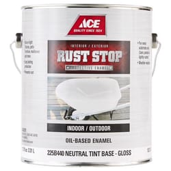 Ace Rust Stop Indoor and Outdoor Gloss Neutral Base Oil-Based Enamel Rust Prevention Paint 1 gal