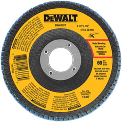 DEWALT 4-1/2 in. D X 7/8 in. Zirconia Type 29 Flap Disc 60 Grit 1 pc