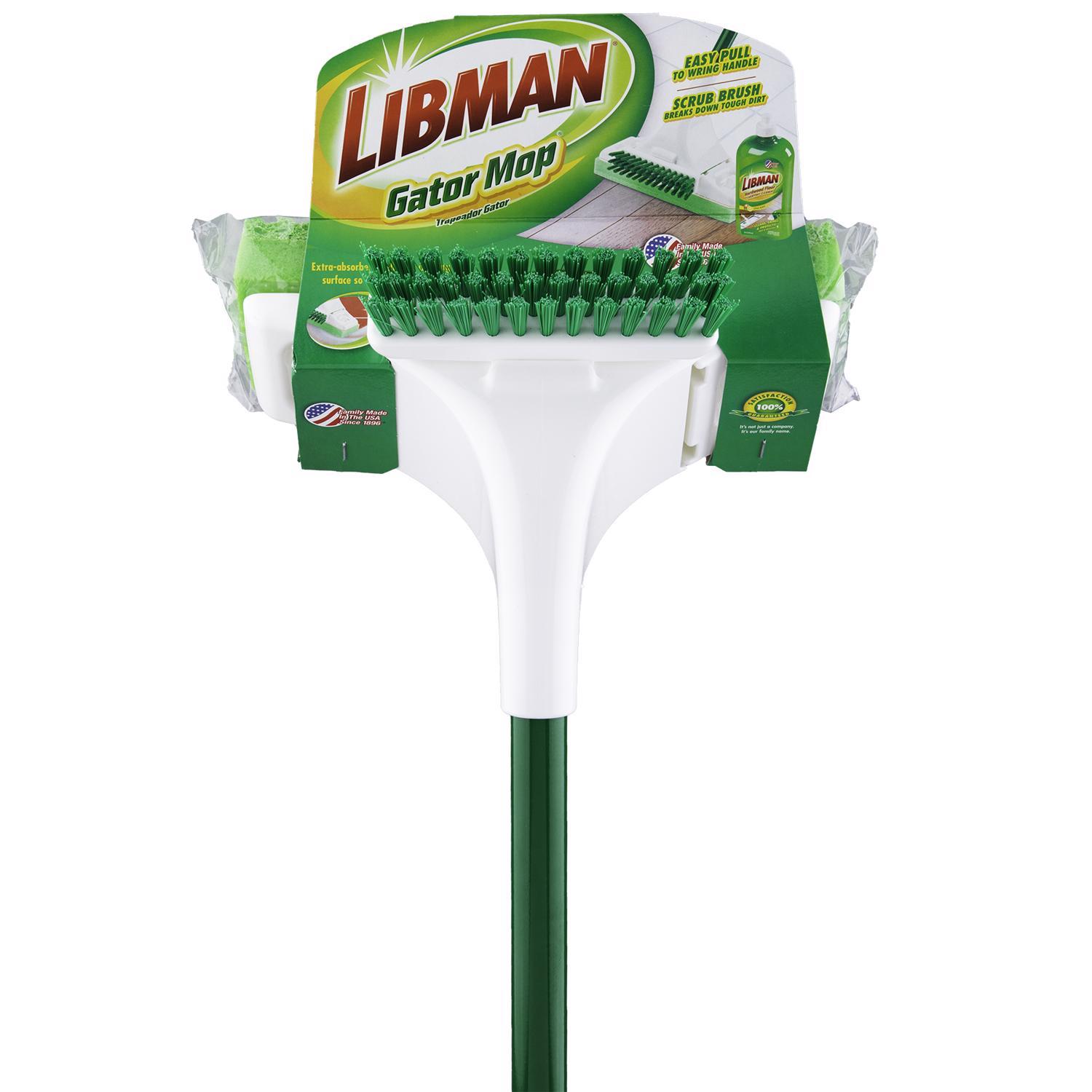 Big Gator Sponge Flat Mop with Scrub Brush - Thumbnail 2