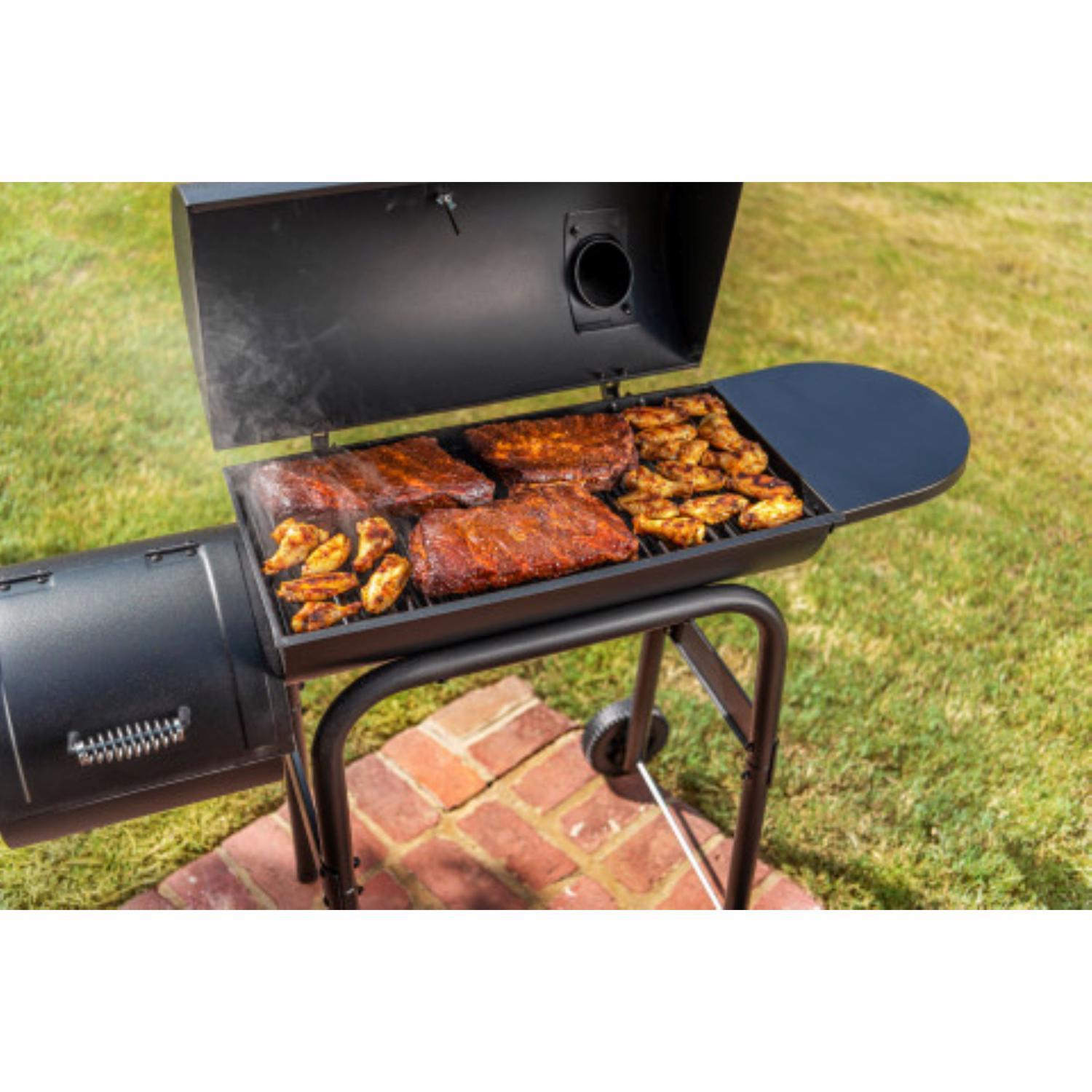 American Gourmet Charcoal Offset Smoker Black Mfr# 21201570 - Ace