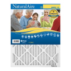 NaturalAire 16 in. W X 25 in. H X 1 in. Synthetic 13 MERV Pleated Air Filter 1 pk
