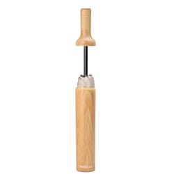 Vinrella Beige Light Wood 38 in. D Umbrella