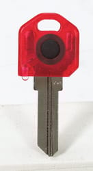 Giant Concepts LLC Keylights Red Head House Key Blank w/Flashlight Single For Kwikset KW1/Weiser WR3