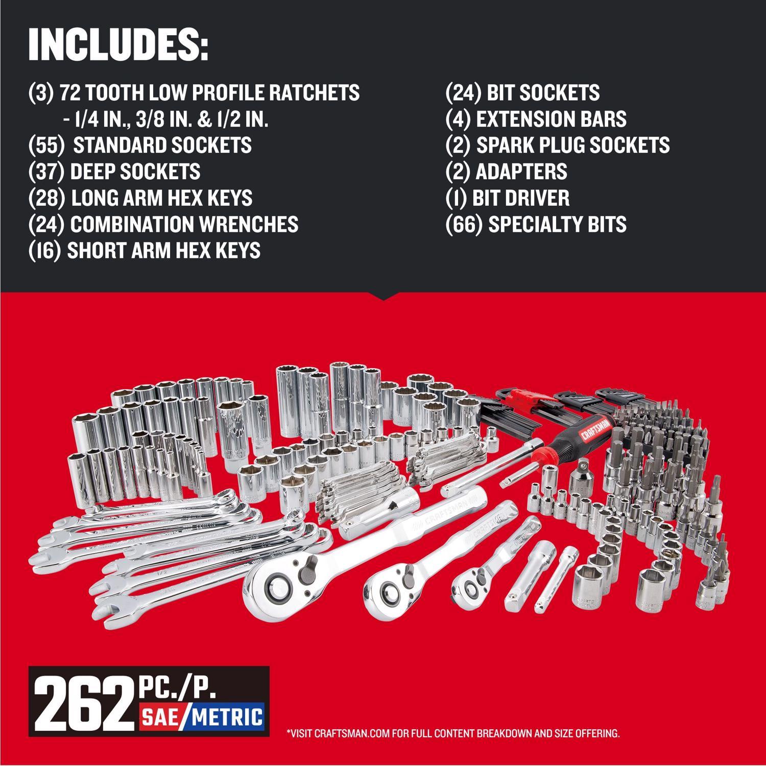 Craftsman Versastack 1/4, 3/8 and 1/2 in. drive Metric and SAE