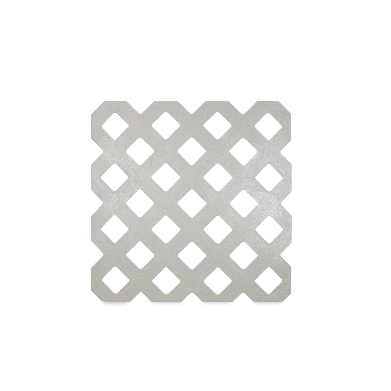 Grid Axcents 4 ft. W X 8 ft. L Gray Plastic Privacy Lattice Panel