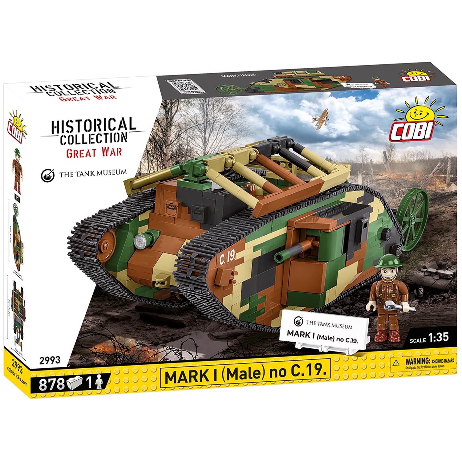 9098387 Plastic Mark I Male C19 Block Set, Multi Color - 878 Piece