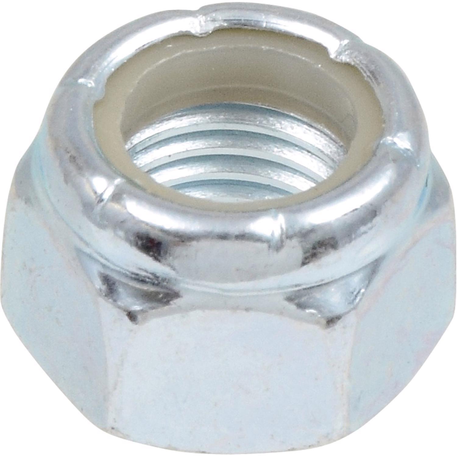HILLMAN 10-24 in. Zinc-Plated Steel USS Nylon Lock Nut 100 pk Mfr
