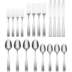 Cambridge Madison Silver Stainless Steel Flatware Set 20 pc