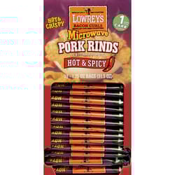 Lowrey's Hot and Spicy Microwave Pork Rinds 1.75 oz Packet