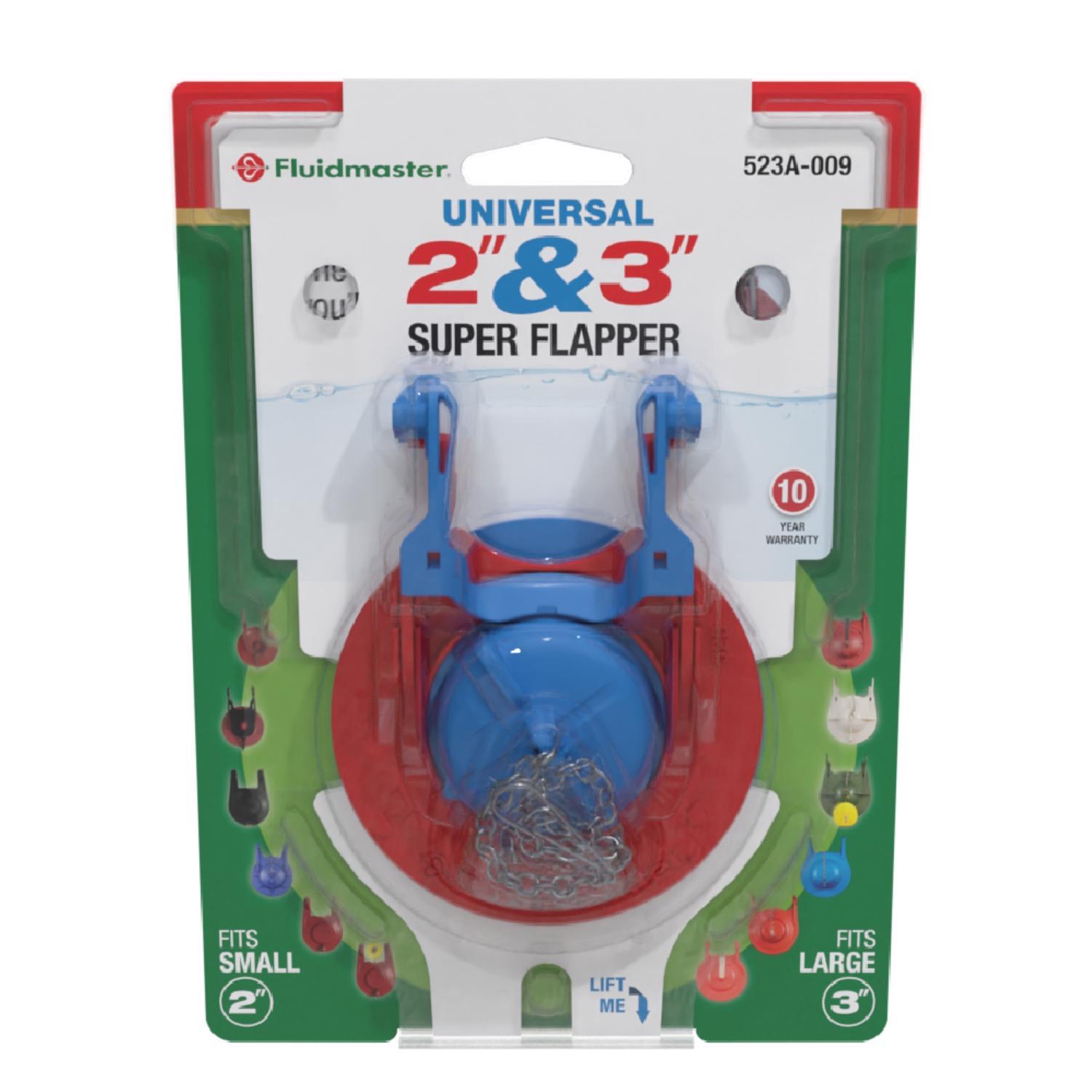 Fluidmaster Super Flapper Adjustable Flapper Multicolored Plastic