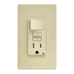 Leviton SmartlockPro 15 amps 125 V Ivory GFCI Outlet 5-15R 1 pk