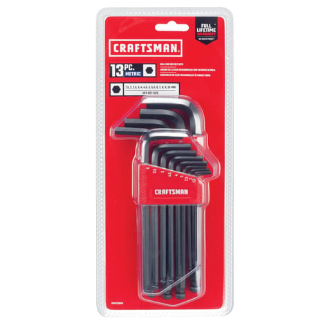 Craftsman Assorted Metric Long and Short Arm Ball End Hex Key Set