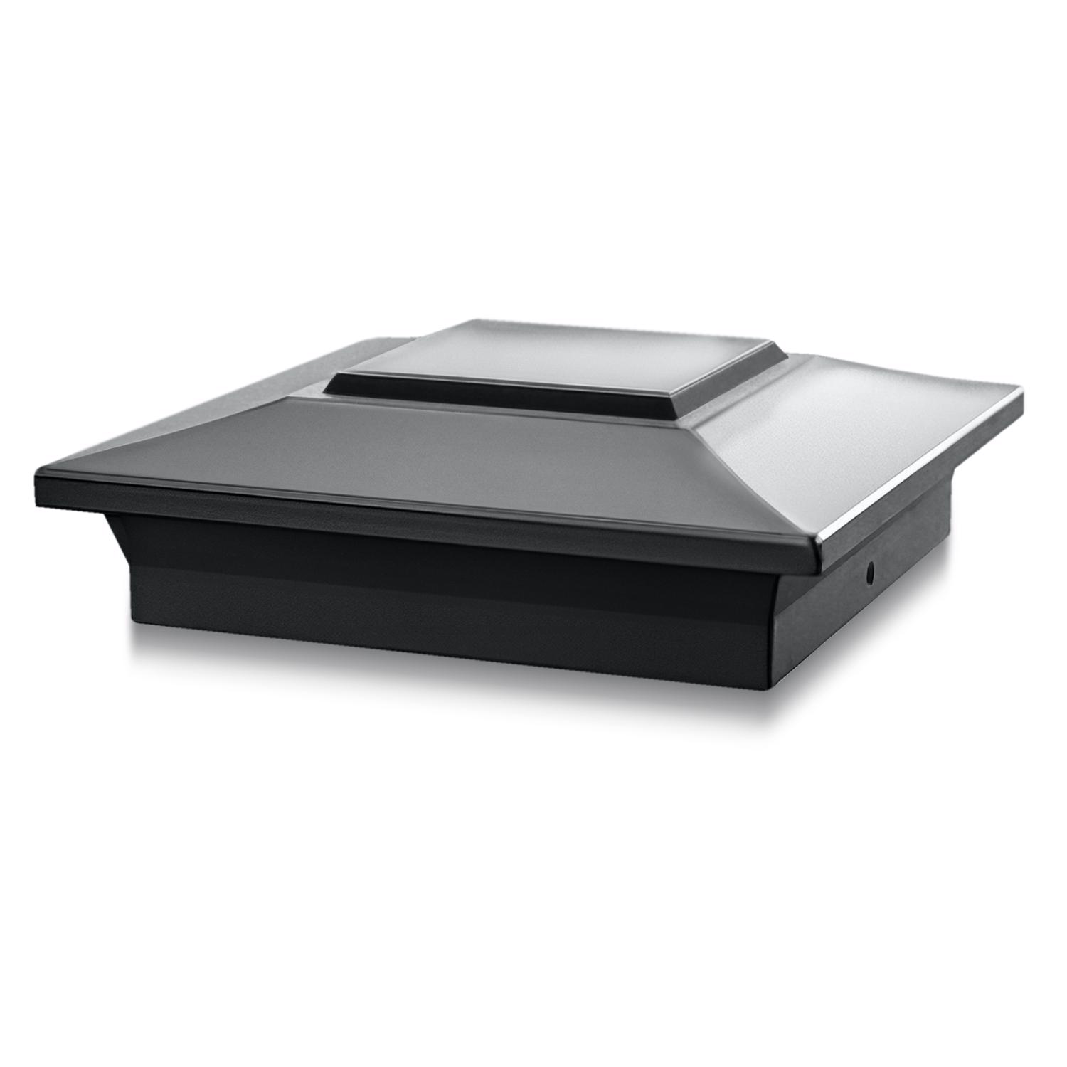 Classy Caps 6 in. H X 6 in. W Powder Coated Black Cast Aluminum Post Cap