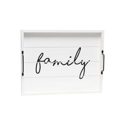 Elegant Designs 2.25 in. H X 15.5 in. L Rustic White Wash Wood Serving Tray