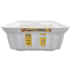 Savannah Planter 5.5 in. H X 13 in. W X 13 in. D Plastic Umbrella Planter White