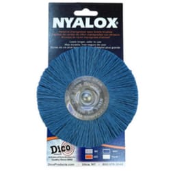 Dico Nyalox 4 in. Fine Crimped Mandrel Mounted Wheel Brush Nylon 2500 rpm 1 pc