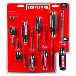 CRAFTSMAN Phillips/Slotted Multi-Bit Screwdriver Set 8 in. 8 pc
