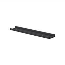 Dolle Border 1.25 in. H X 23.6 in. W X 3.5 in. D Black Particle Board Decorative Wall Shelf