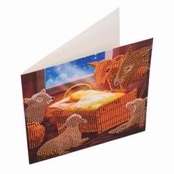 Crystal Art Craft Buddy Baby in a Manger Craft Card Kit Multicolored