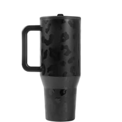 Hydrojug 32 oz Black Leopard BPA Free Travel Tumbler