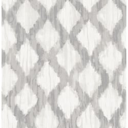 NuWallpaper 20.5 in. W X 18 ft. L Grey Floating Trellis Peel and Stick Wall Decal