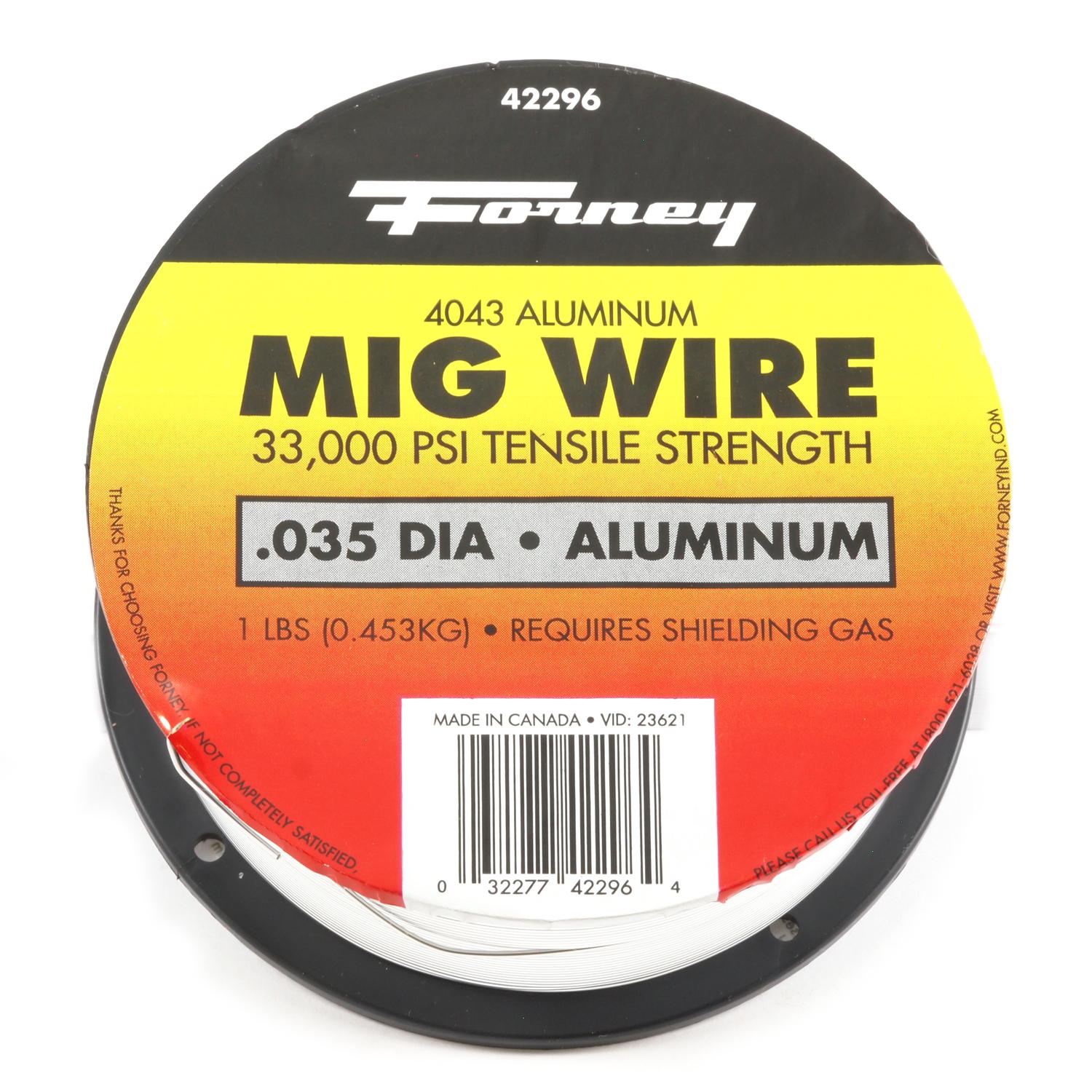 Forney 0.035 in. Aluminum MIG Welding Wire 33000 psi 1 lb Mfr